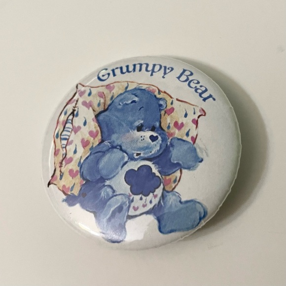 Vintage 2001 Care Bears Grumpy Bear Button Pin - Picture 8 of 9